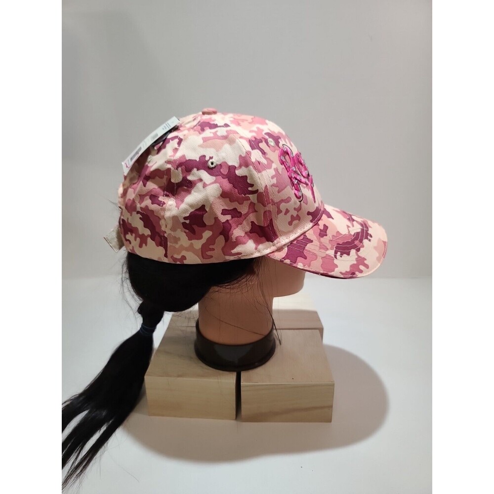NWT Roma Italia Womens Pink Camo Hat Adjustable Baseball Cap Embroidered - Picture 8 of 11